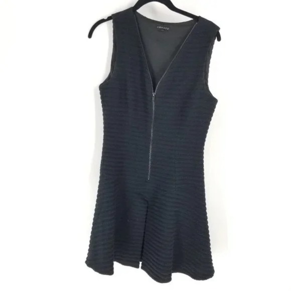 Theory Black Zipped V Neck Lined Shift Dress‎ Sayidres Leira Zip Front size 8 - Picture 10 of 15